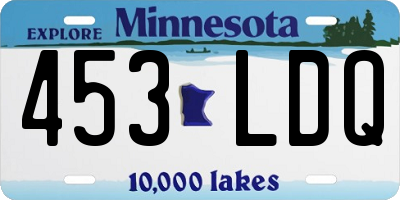 MN license plate 453LDQ