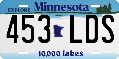 MN license plate 453LDS