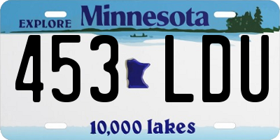 MN license plate 453LDU