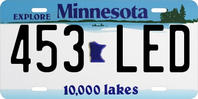 MN license plate 453LED