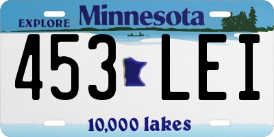 MN license plate 453LEI