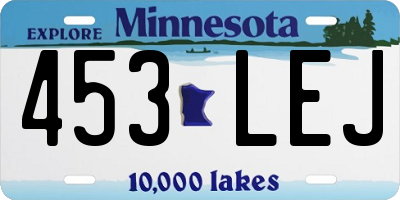 MN license plate 453LEJ