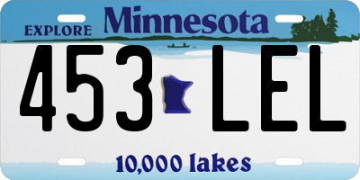 MN license plate 453LEL
