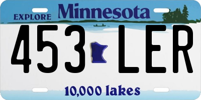 MN license plate 453LER