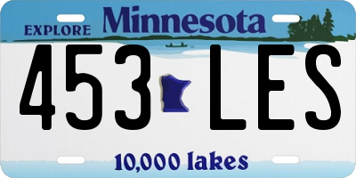 MN license plate 453LES