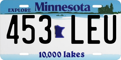 MN license plate 453LEU