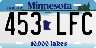 MN license plate 453LFC