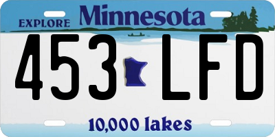 MN license plate 453LFD
