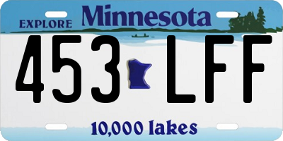 MN license plate 453LFF
