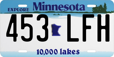 MN license plate 453LFH