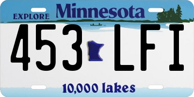 MN license plate 453LFI
