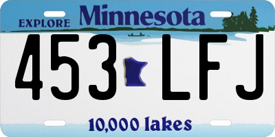 MN license plate 453LFJ