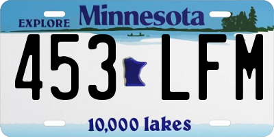 MN license plate 453LFM