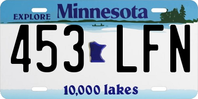 MN license plate 453LFN
