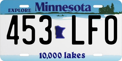 MN license plate 453LFO