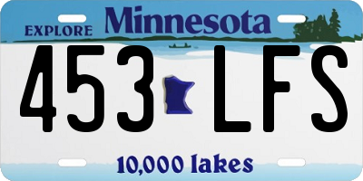 MN license plate 453LFS