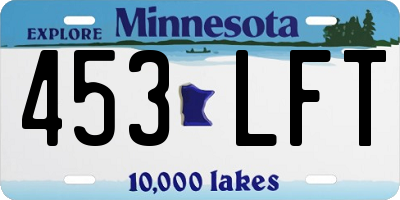 MN license plate 453LFT