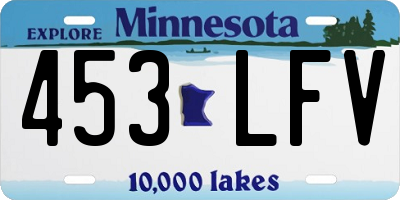 MN license plate 453LFV