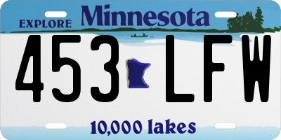 MN license plate 453LFW