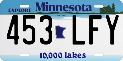 MN license plate 453LFY