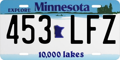 MN license plate 453LFZ