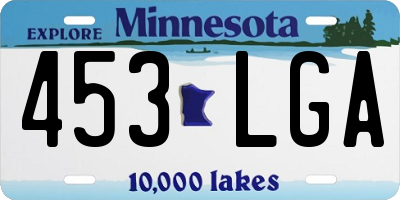 MN license plate 453LGA