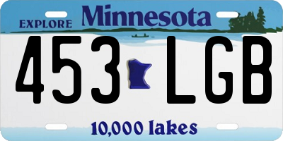 MN license plate 453LGB