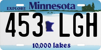 MN license plate 453LGH