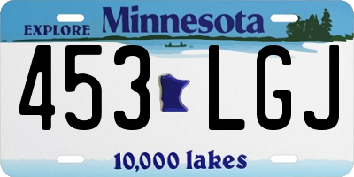 MN license plate 453LGJ