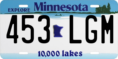 MN license plate 453LGM