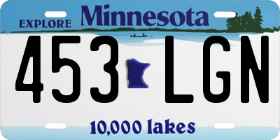 MN license plate 453LGN