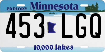 MN license plate 453LGQ