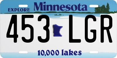 MN license plate 453LGR