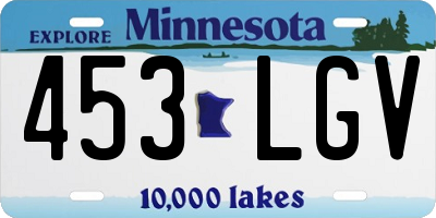 MN license plate 453LGV