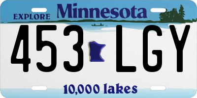 MN license plate 453LGY