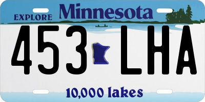 MN license plate 453LHA
