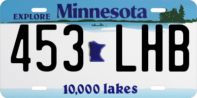 MN license plate 453LHB