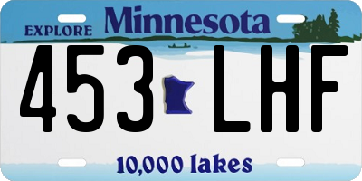 MN license plate 453LHF