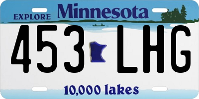 MN license plate 453LHG