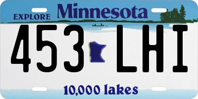 MN license plate 453LHI