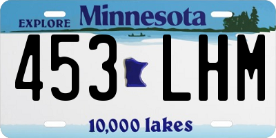 MN license plate 453LHM