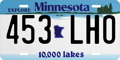 MN license plate 453LHO