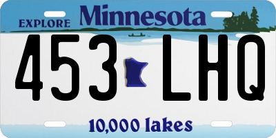 MN license plate 453LHQ