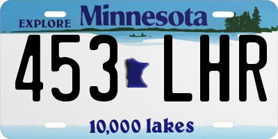 MN license plate 453LHR