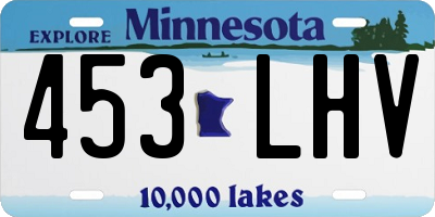 MN license plate 453LHV