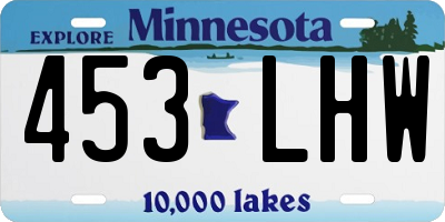 MN license plate 453LHW