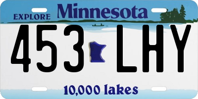 MN license plate 453LHY