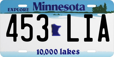 MN license plate 453LIA