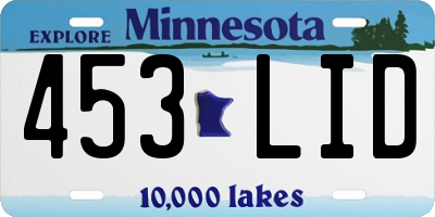 MN license plate 453LID