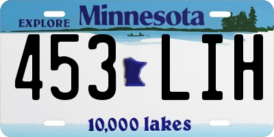 MN license plate 453LIH